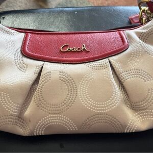 Coach Red and Cream Shoulder & Crossbody Bag
